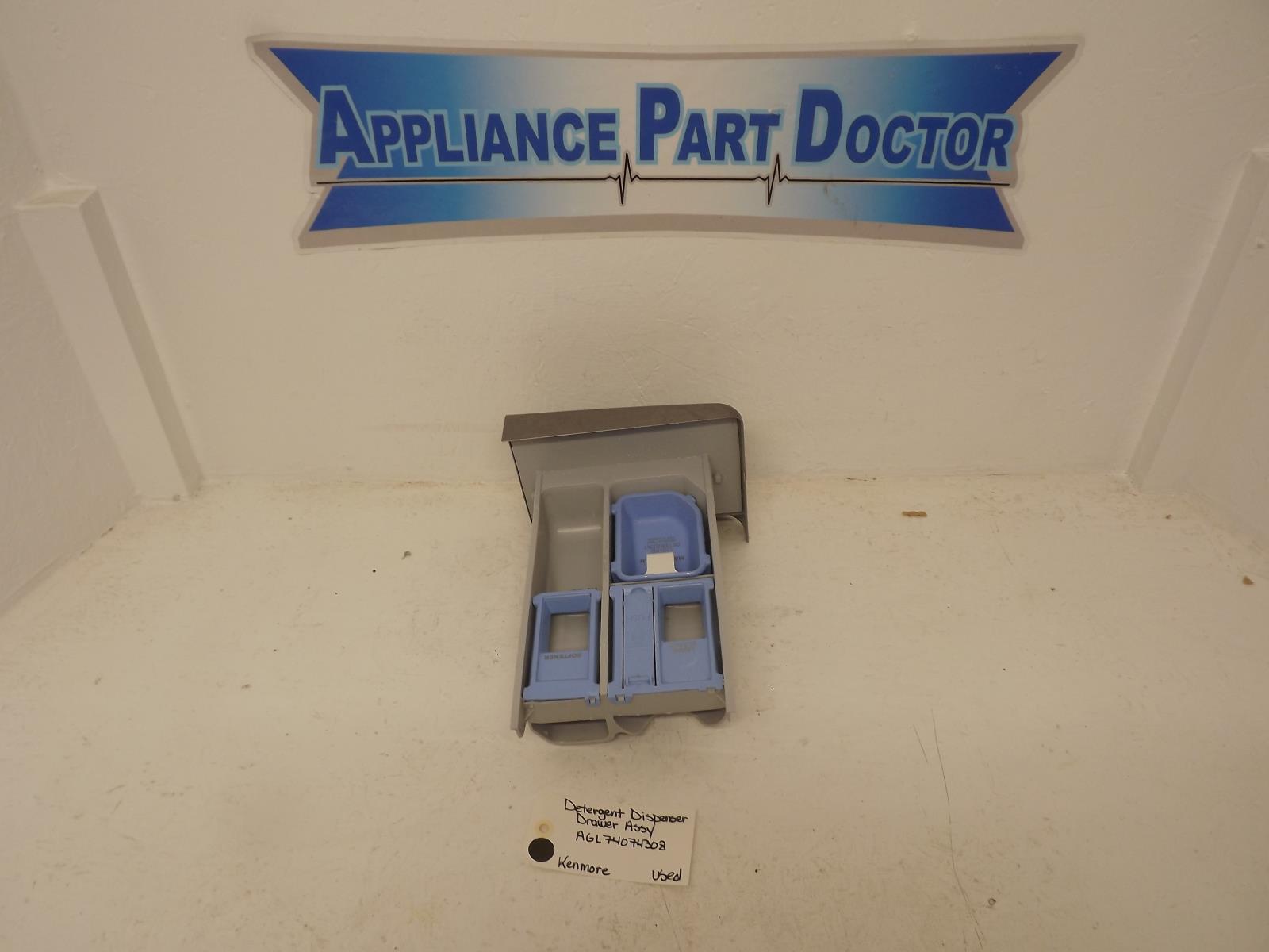Kenmore Washer AGL74074308 Detergent Dispenser Drawer Assy Used Kenmore Washer AGL74074308 Detergent Dispenser Drawer Assy Used